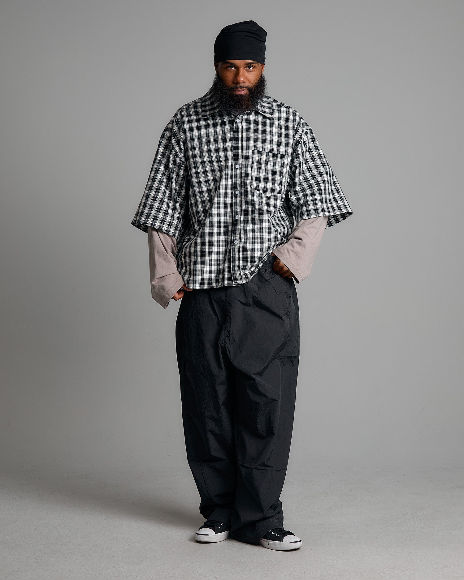 LayeredPlaidShirt_Black_Fullbody001